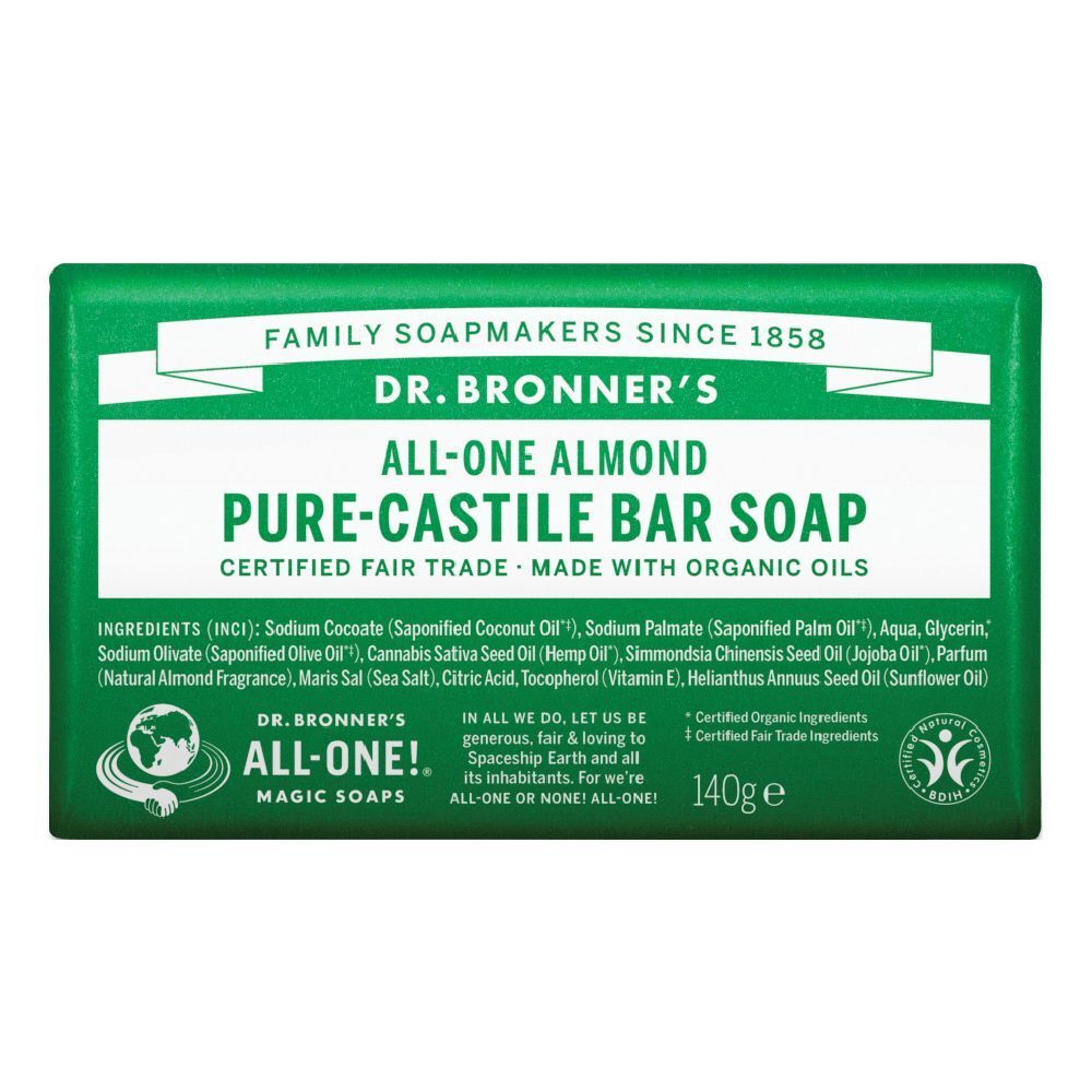 Dr. Bronner's Puro Sapone Solido Bio Mandorla 140 g
