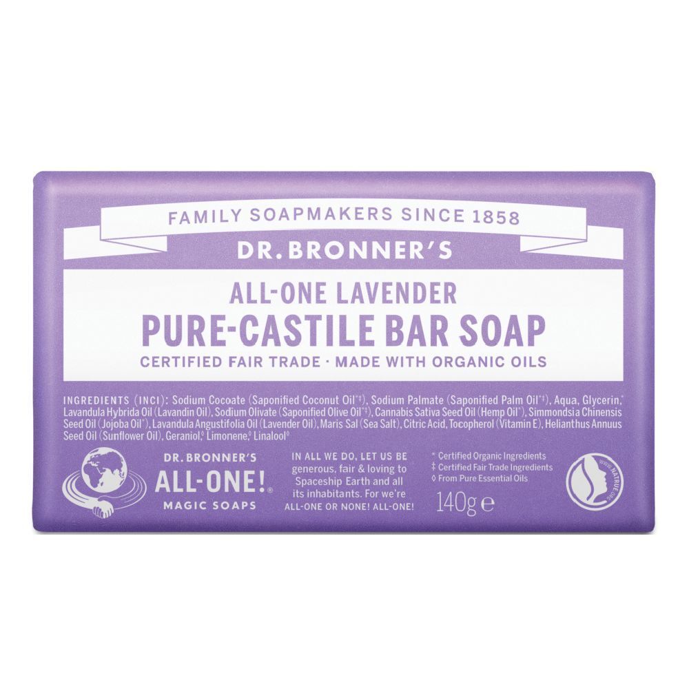 Dr. Bronner's Puro Sapone Solido Bio Lavanda 140 g