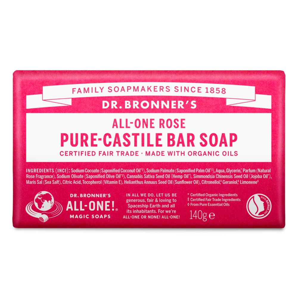 Dr. Bronner's Puro Sapone Solido Bio Rose 140 g — confronto prezzi