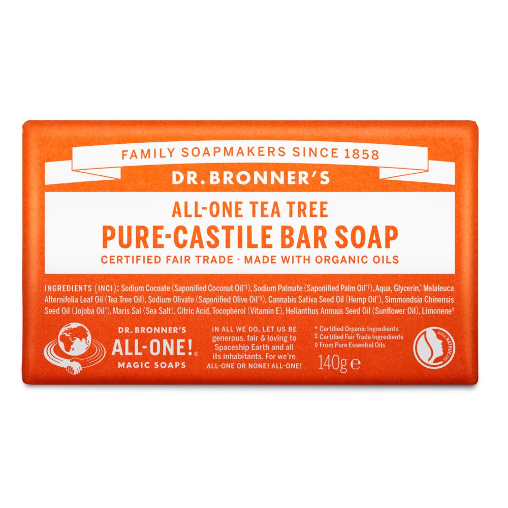 Dr. Bronner's Puro Sapone Solido Bio Tea Tree 140 g