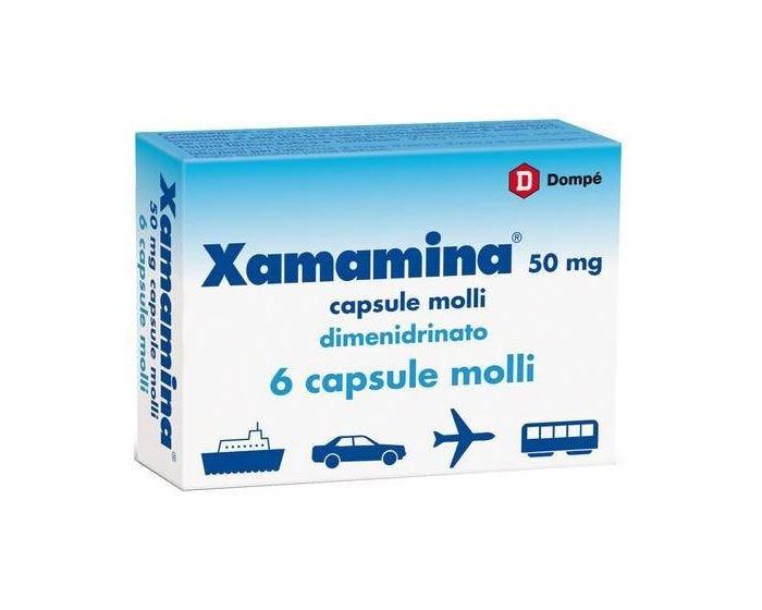 Xamamina 50 mg Dimenidrato Antiemetico 6 Capsule Molli