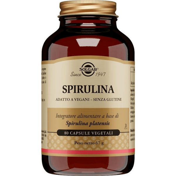 Spirulina Solgar 80 Capsule Vegetali Integratore Ricostituente