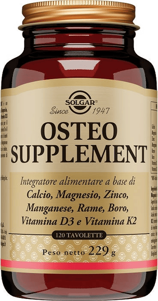 Solgar Osteo Supplement Integratore Benessere Ossa e Denti 120 Tavolette