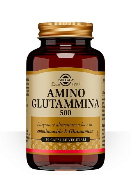 Solgar Amino Glutammina 500 Integratore Memoria 50 Capsule Vegetali