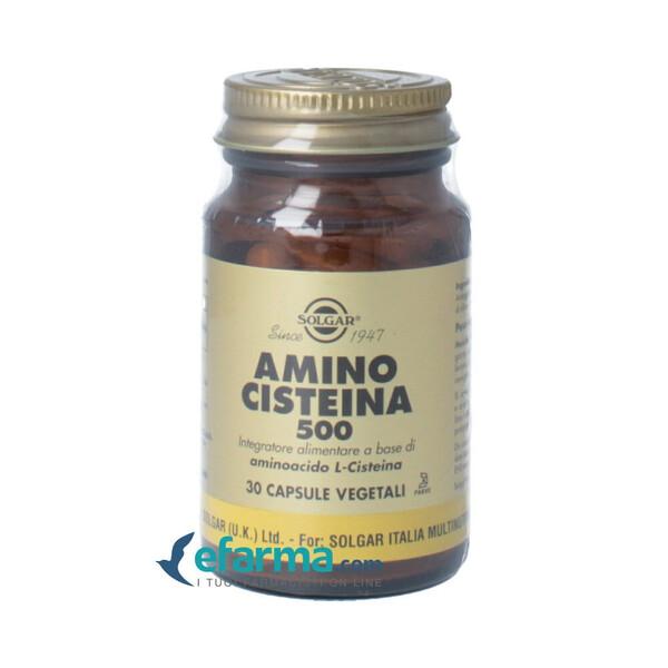 Solgar Amino Cisteina 500 Integratore Capelli Unghie 30 Capsule Vegetali