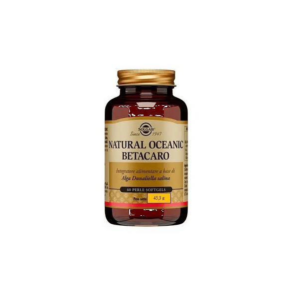 Solgar Natural Oceanic Betacaro Integratore di Alga Dunaliella Salina 60 Perle
