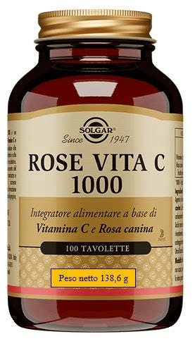 Solgar Rose Vita C 1000 Integratore di Vitamina C 100 Tavolette — confronto prezzi