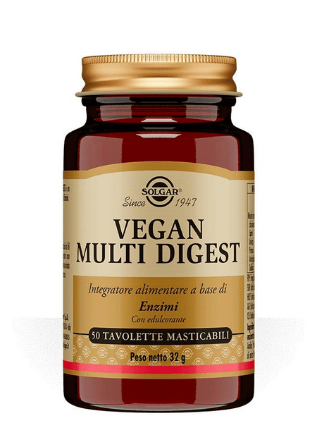 Solgar Vegan Multi Digest Integratore Enzimi Digestivi 50 Tavolette