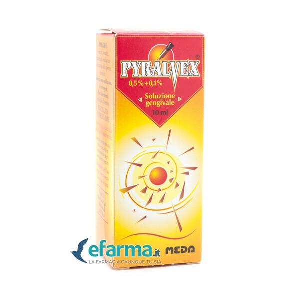 Pyralvex Soluzione Gengivale 0,5% + 0,1% Acido Salicilico Flacone 10 ml — confronto prezzi