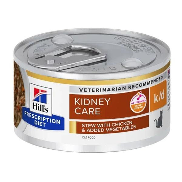Hill's Pet Nutrition Prescription Diet Feline k/d Kidney Care Stew con Pollo e Verdure 82 g
