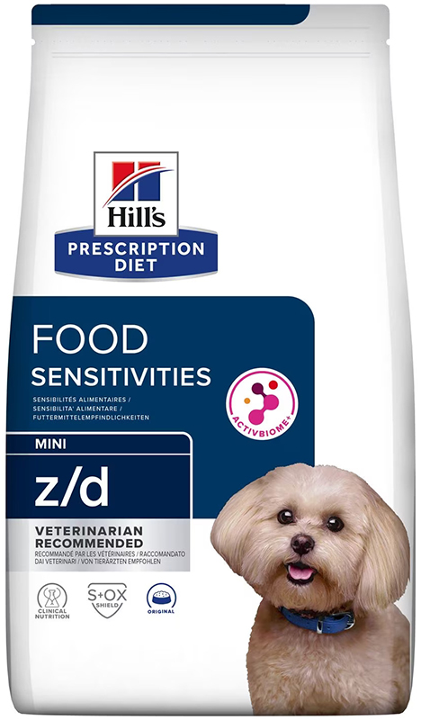 Prescription diet canine food sensitivities z/d mini 1 kg
