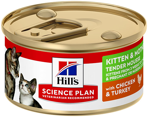 HILL'S GATTO SCIENCE KITTEN & MOTHER MOUSSE POLLO TACCHINO 85GR (lattina)