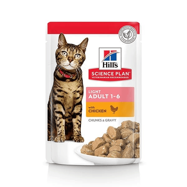 Hill's Feline Adult Light Cibo Umido per Gatti Gusto Pollo Bustina