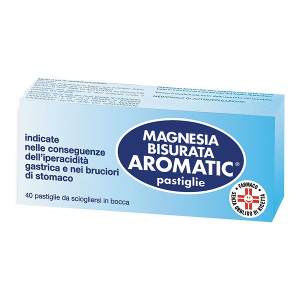 Magnesia Bisurata Aromatizzata Trattamento Acidità Stomaco 40 Compresse