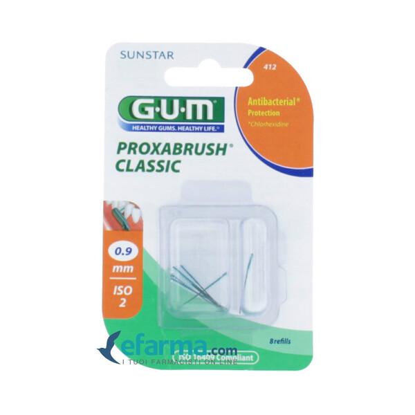 Gum Proxabrush Classic 412 Scovolino Interdentale Ultrafine Cilindrico 8 pezzi