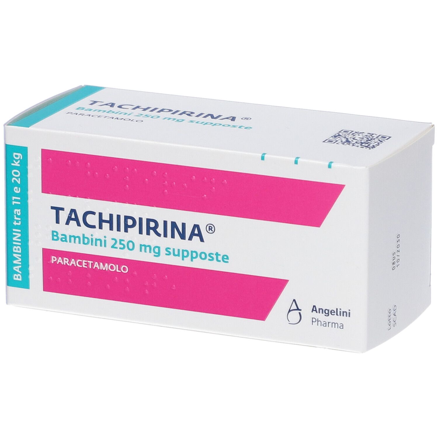 Tachipirina Prima Infanzia 250mg 20 Supposte Paracetamolo per Febbre e Dolore Bambini