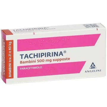 Tachipirina Prima Infanzia 500mg 20 Supposte Paracetamolo per Febbre e Dolore Bambini