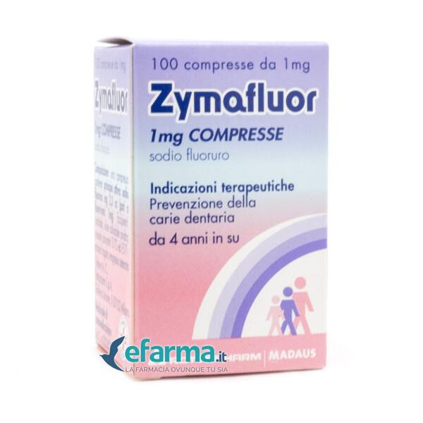 Zymafluor 1 Mg Sodio Fluoruro Prevenzione Carie 100 Compresse