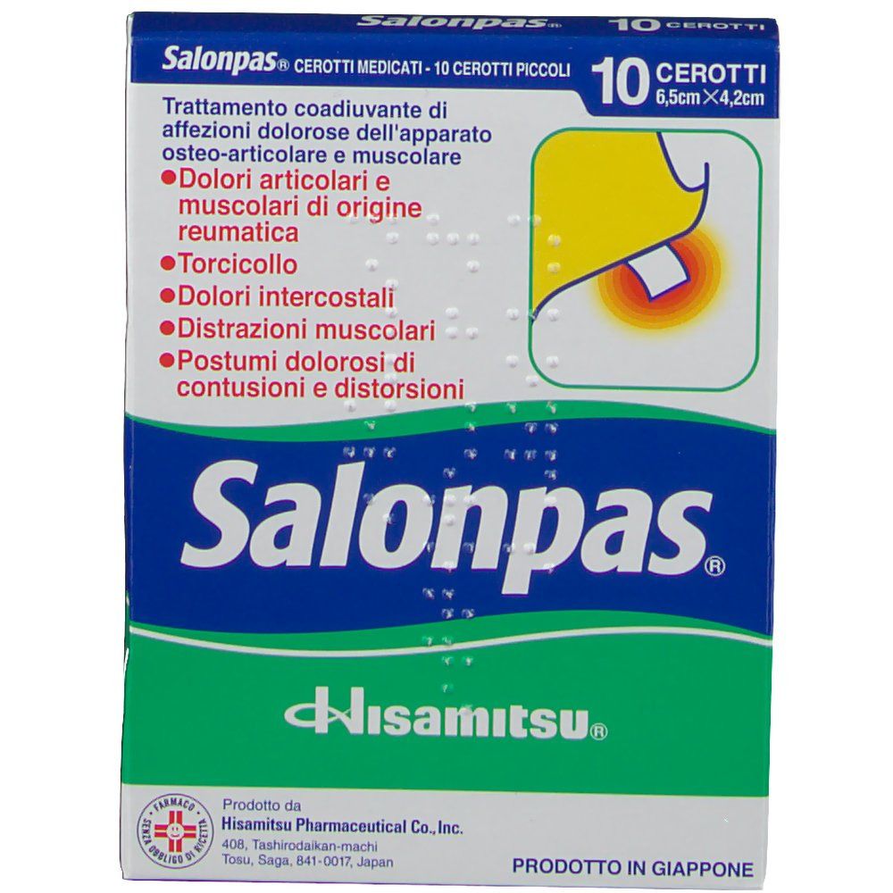 Salonpas 36,06 Mg/32,73 Mg/7,11 Mg Cerotti Medicati 10 Cerotti