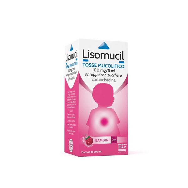 Lisomucil Bambini 100 mg/5 ml Carbocisteina Sciroppo Tosse Grassa 200 ml — confronto prezzi