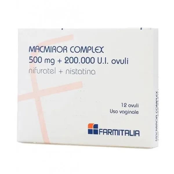 Macmiror Complex 12 Capsule Vaginali 500 mg/200.000 U.I.