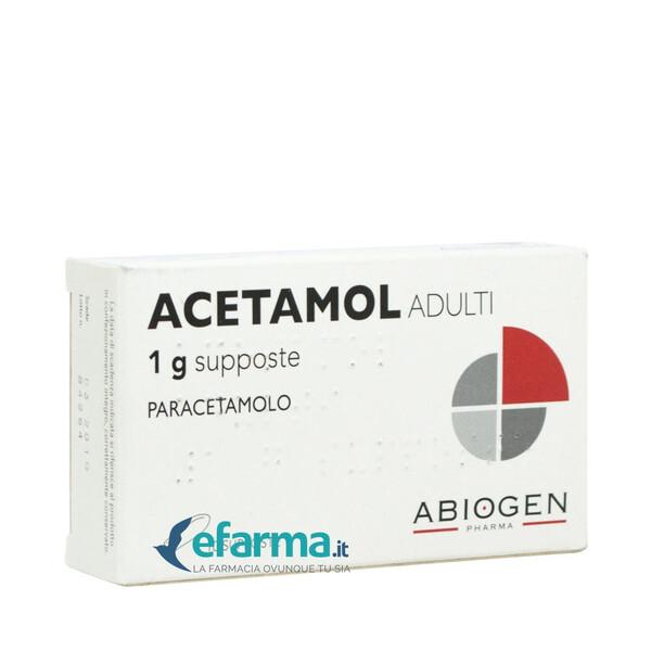 Acetamol Adulti 1 gr Paracetamolo 10 Supposte