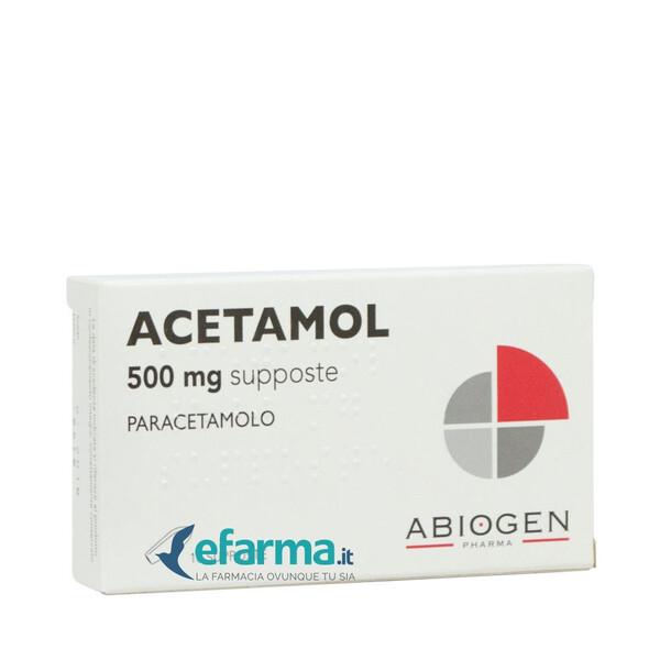 Acetamol 500 mg Paracetamolo 10 Supposte
