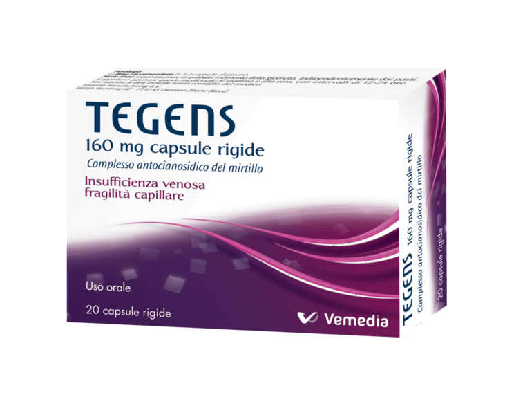 Tegens 160 Mg Per L'insufficienza Venos Gambe Gonfie Stanche E Pesanti 20 Capsule