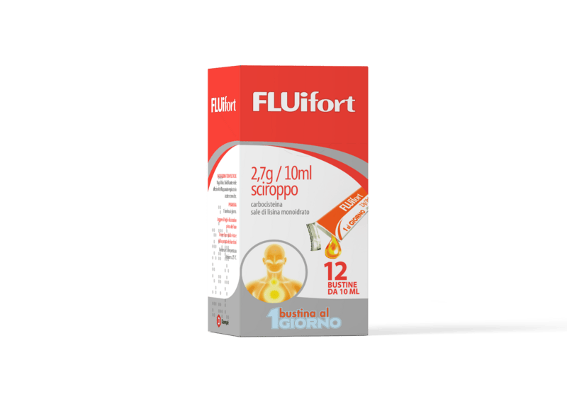 Fluifort Sciroppo Mucolitico 2,7 g/10 ml 12 Bustine Monodose