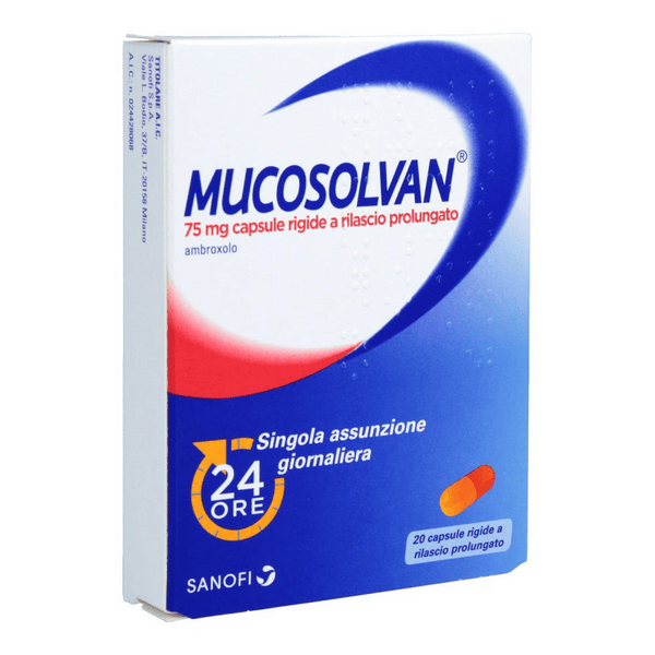 Mucosolvan Sciroppo Tosse Mucolitico 20 Capsule Per Tosse Grassa e Catarro Denso