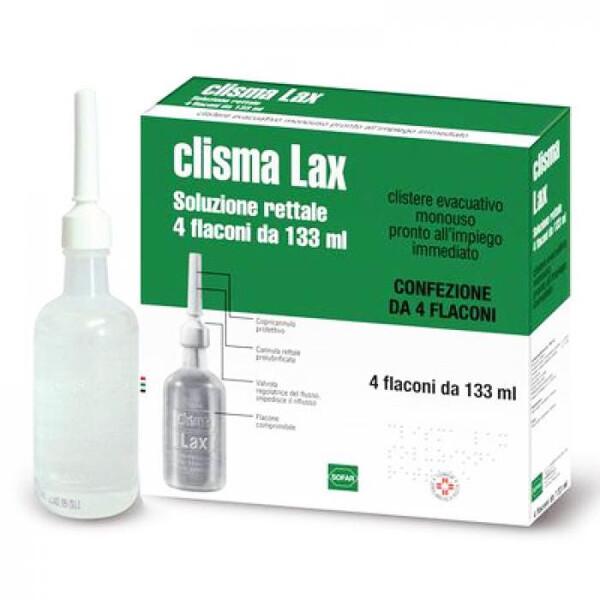 Clisma Lax Soluzione Rettale Clistere Evacuativo 4 Flaconi da 133 ml — confronto prezzi