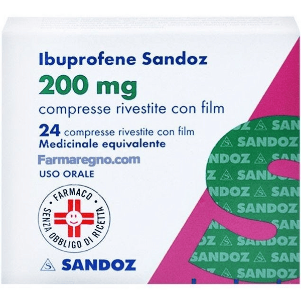 Ibuprofene Sandoz 200 mg Antidolorifico 24 Compresse Rivestite — confronto prezzi