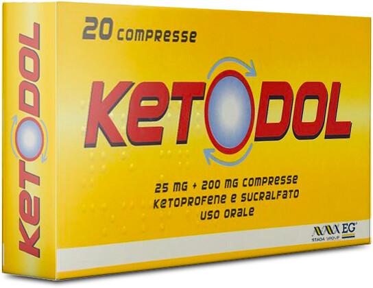 Ketodol 25 mg+200 mg Antinfiammatorio Mal di Testa e Mal di Denti 20 Compresse — confronto prezzi