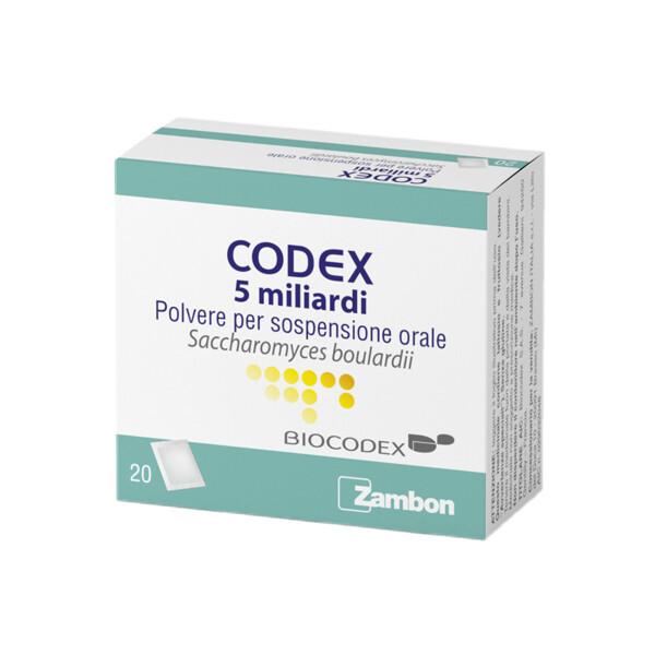 Codex 5 miliardi 250 mg Saccharomyces boulardii 20 Bustine