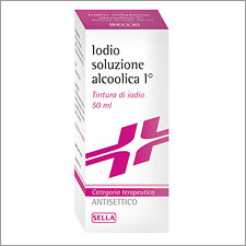 Iodio Sella 7%/5% Soluzione Cutanea Alcoolica Antisettico e Disinfettante, 50ml