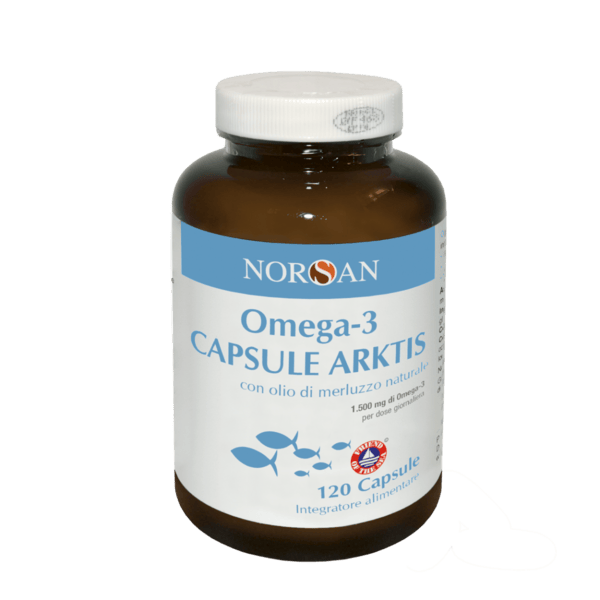 Norsan Arktis Omega 3 Integratore Con Olio di Merluzzo Naturale 120 Capsule