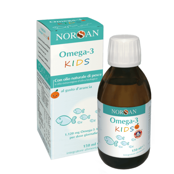 Norsan Omega 3 Kids Integratore Alimentare Bambini Gusto Arancia 150ml