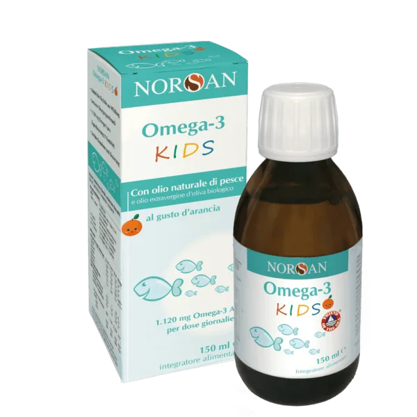 Norsan Omega 3 Kids Integratore Alimentare Bambini Gusto Arancia 150ml
