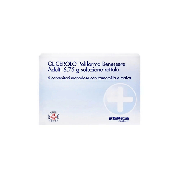 Glicerolo Polifarma Benessere Adulti 6,75g Soluzione Rettale 6 Monodose con Camomilla e Malva