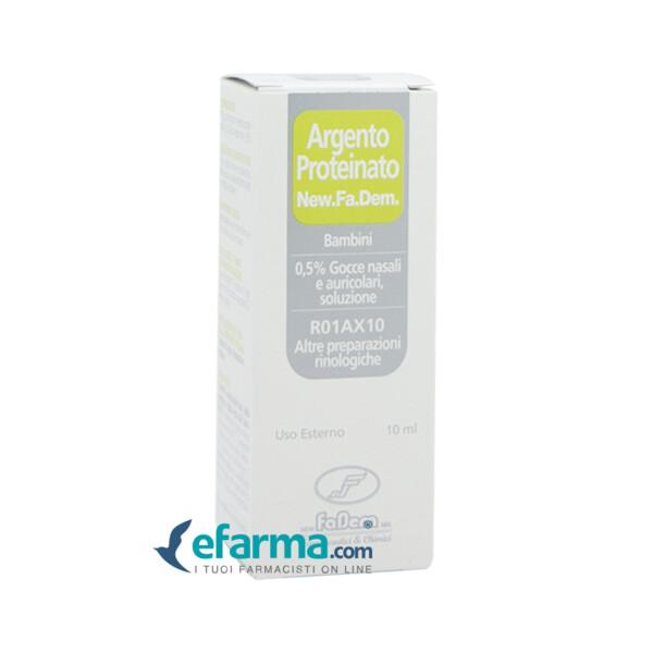 Argento Proteinato New Fadem 0,5% Gocce Nasali e Auricolari Bambini 10 ml