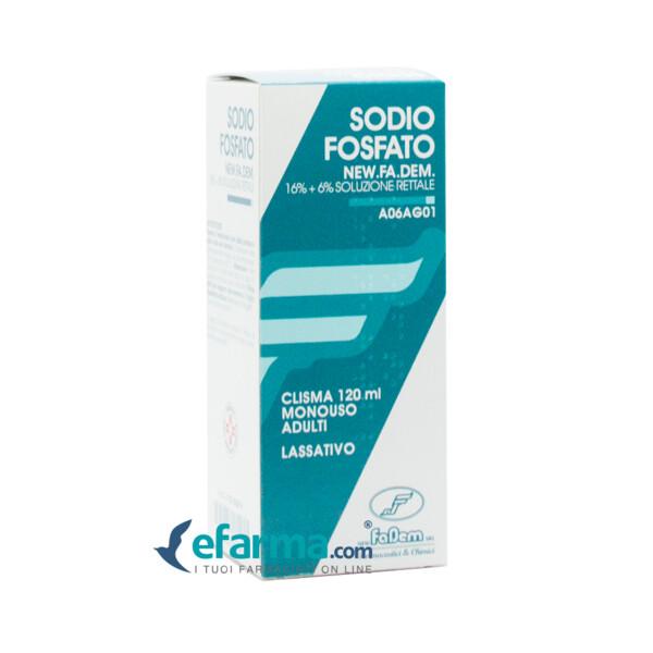 Sodio Fosfato New Fadem Adulti 16%-6% Soluzione Rettale Clistere Flacone 120 ml