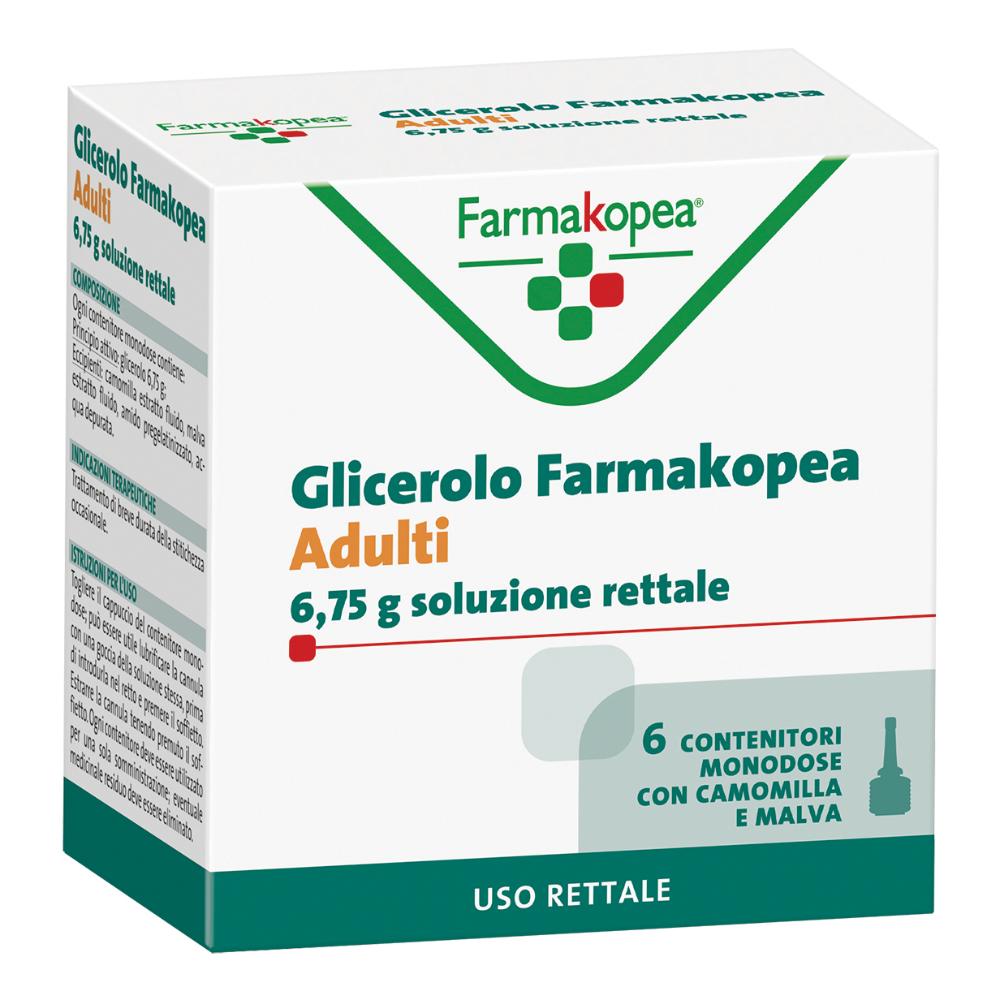 GLICEROLO FARMAKOPEA adulti 6,75 g soluzione rettale 18 pz Supposte