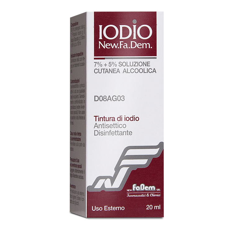 Iodio new.fa.dem. 7% + 5% soluzione cutanea alcoolica
