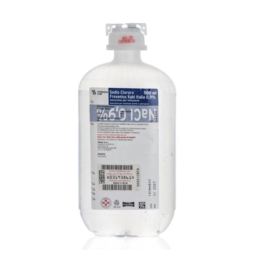 Fresenius Kabi Sodio cloruro 0,9% - Soluzione per infusione per il reintegro dei fluidi, 500 ml