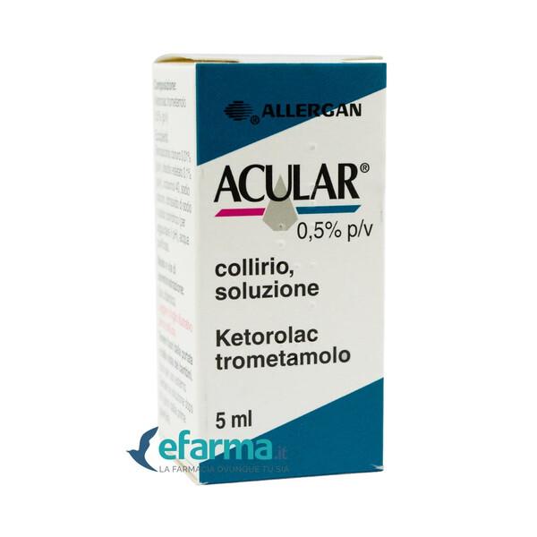 Acular 0,5% p/v Ketorolac Soluzione Oftalmica 5 Ml — confronto prezzi