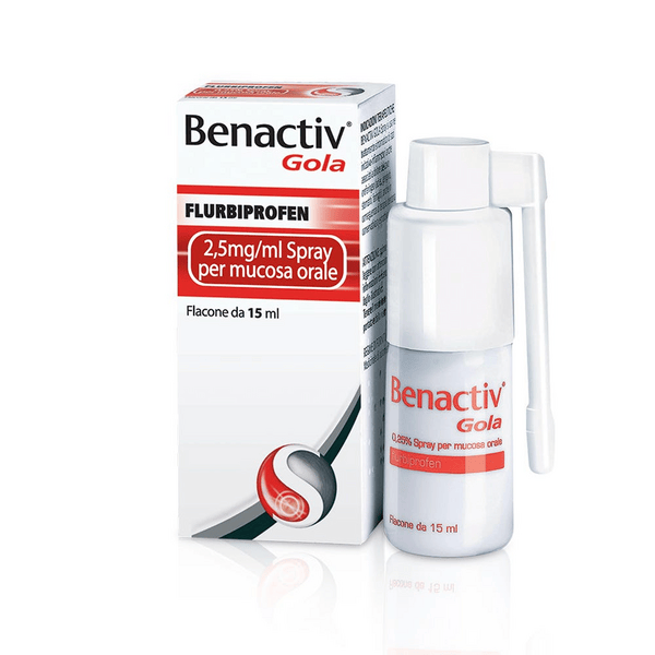 Benactiv Gola Spray Indicato Per Mal di Gola 15 ml
