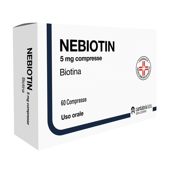 Nebiotin 5 MG Compresse Per Carenza di Biotina 60 Compresse