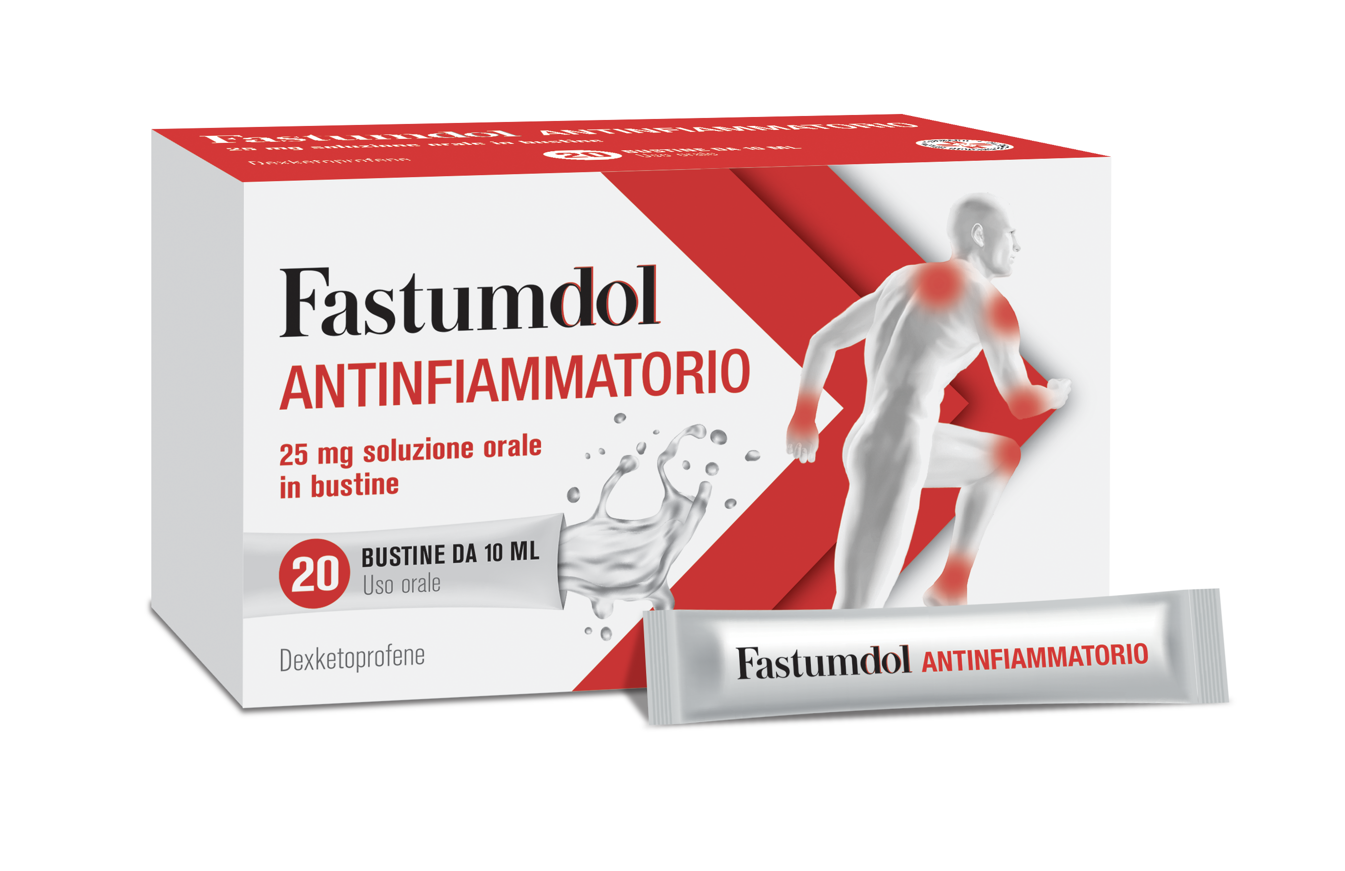 Fastumdol Antinfiammatorio 25 mg soluzione orale in bustina 20 pz Soluzione