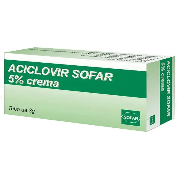Aciclovir Sofar Crema 5% Tubo 3 g — confronto prezzi