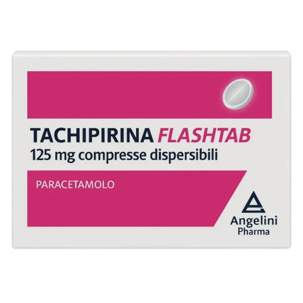 Tachipirina FlashTab 125mg 12 Compresse Paracetamolo Febbre e Dolore per Bambini tra 7 e 25 kg